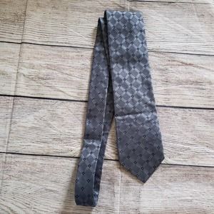 VERSACE Silk Blue Geometric Men's Tie